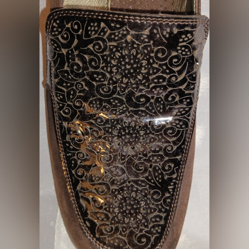 "Sesto Meucci" Elegant Brown w/ Dark Brown Women's Loafers Size 8 1/2 - Picture 11 of 11